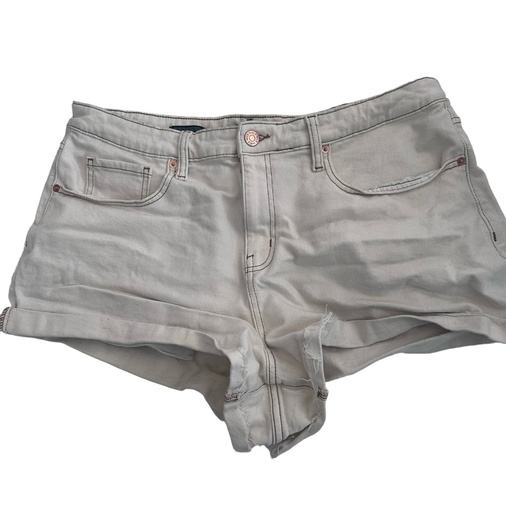 Wild Fable Cream Roll-Cuff Shorts Sz 17 - Picture 1 of 4